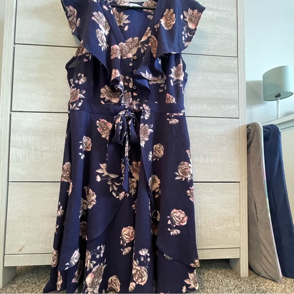 Beautiful Ruffle Dress with Button and Bow Details by Collective Concepts - Picture 6 of 10